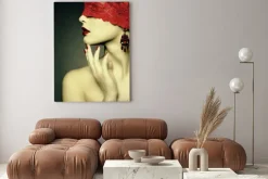 Obraz: Retro kobieta wih wstążką