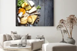 Obraz: Różne rodzaje sera z pustym tle koncepcji przestrzeni