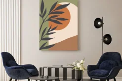 Obraz: Rośliny i geometria w stylu boho