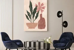 Obraz: Rośliny i wazony w stylu boho