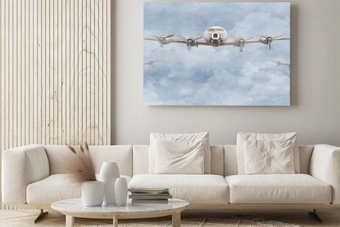 Obraz: Samoloty lecące wśród chmur