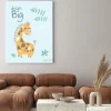 Obraz: Scandinavian africa giraffe banner. tall spotted animal with