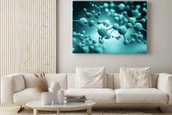 Obraz: Science background with molecule. abstract atomic structure for