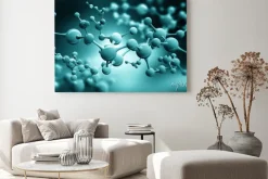 Obraz: Science background with molecule. abstract atomic structure for