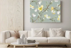 Obraz: Seamless pattern with yellow wildflowers in a watercolor style