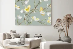 Obraz: Seamless pattern with yellow wildflowers in a watercolor style