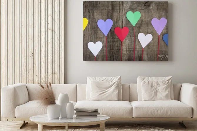 Obraz: Serca papieru