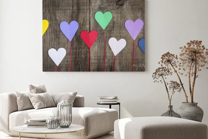 Obraz: Serca papieru