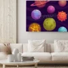 Obraz: Set of cartoon fantastic planet on space background