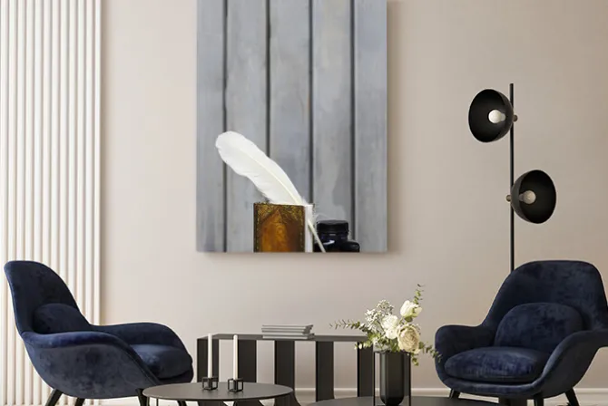 Obraz: Starożytne pisarza desk - książka, pióro, atrament na drewniane