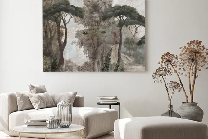 Obraz: Stary ciemny las vintage