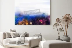 Obraz: Streszczenie kwiaty, akwarela kwiaty na łąkach. ręczne malowanie