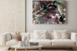 Obraz: Sztuka sztuka monochromatyczne grafiki i akwarela kwiatowy wzór