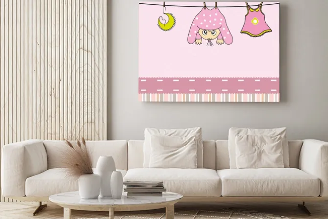 Obraz: Tarjeta nacimiento bebe niña