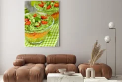 Obraz: Tasty sałatka ze świeżych warzyw na drewnianym stole