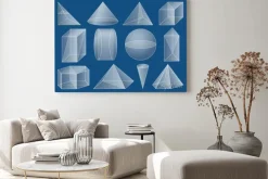 Obraz: Three-dimensional geometric figure, school geometry.graphical