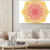 Obraz: Żółto-czerwony kwiat w stylu mandali