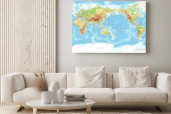 Obraz: Topograficzna szczegółowa mapa świata