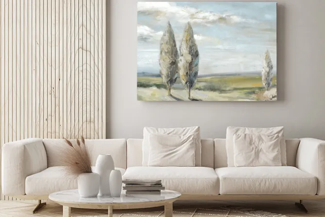 Obraz: Toskański pejzaż malunek w stylu olejnym