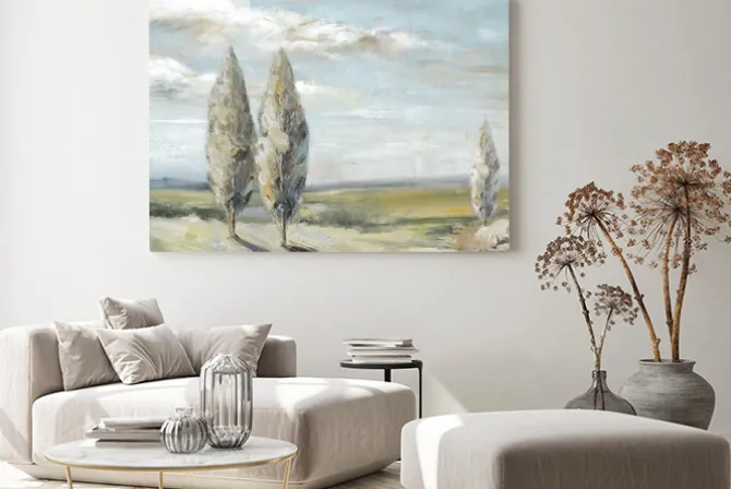 Obraz: Toskański pejzaż malunek w stylu olejnym