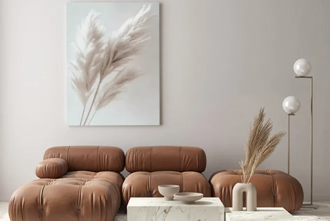 Obraz: Trawa pampasowa motyw boho natura