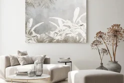 Obraz: Tropikalne liście palm na betonie