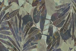 Obraz: Tropikalne liście w ciemnych kolorach
