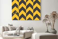 Obraz: Żółty chevron tekstury wzór o udzielenie