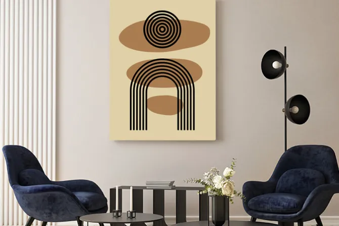 Obraz: Łuki i geometryczne kształty w stylu boho