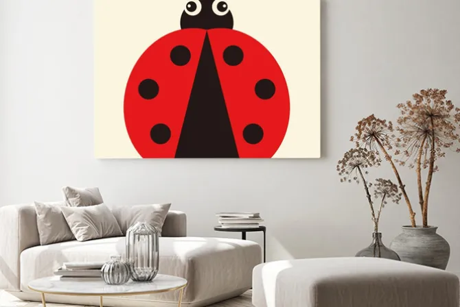 Obraz: Vector ilustracji z biedronka