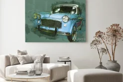Obraz: Vintage car drawn illustration