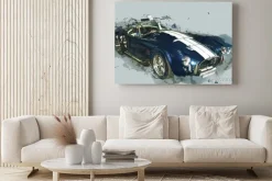 Obraz: Vintage sport car drawn illustration