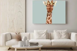 Obraz: Watercolor giraffe vector portrait