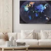 Obraz: Watercolor world map on dark background