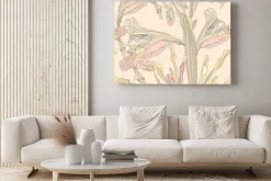 Obraz: Wektor bez szwu tła delikatne kwiaty na beżowym tle irys