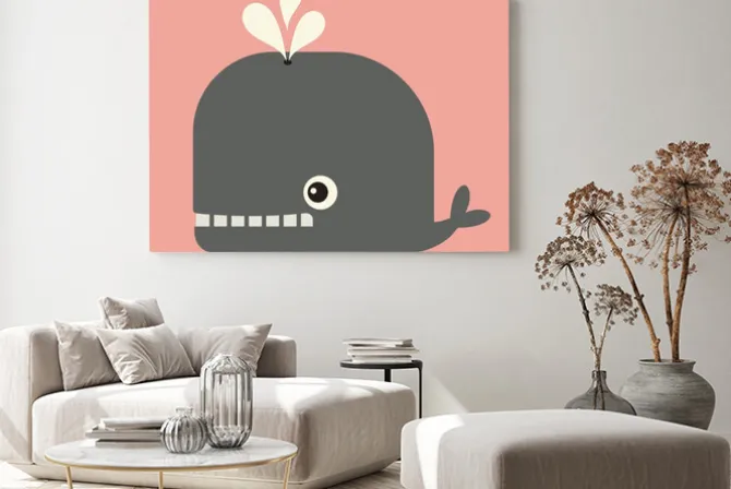 Obraz: Wektor uroczy wieloryb