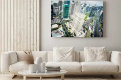 Obraz: Widok na dzielnicę finansową lujiazui w szanghaju