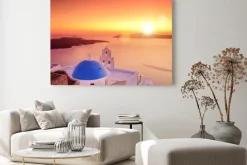 Obraz: Widok z kopuły św spirou w fira na santorini