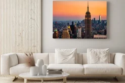 Obraz: Widok z lotu ptaka na miasto linii horyzontu w miasto nowy jork,