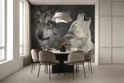 Obraz: Wilki wyjące do księżyca