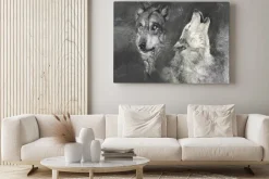 Obraz: Wilki wyjące do księżyca