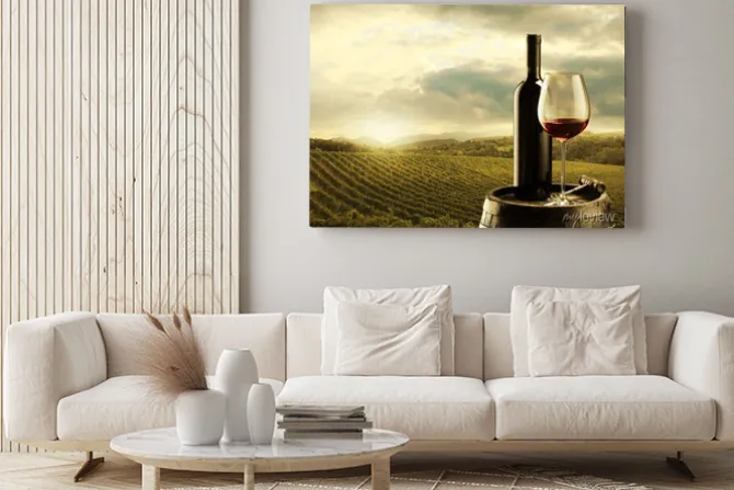 Obraz: Winnica o zachodzie słońca