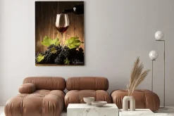 Obraz: Winogrona z kieliszkiem wina