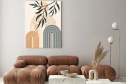 Obraz: Wzór w stylu boho kształty geometryczne i rośliny