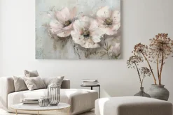 Obraz: Zbliżenie na blade kwiaty