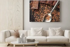 Obraz: Zbliżenie z ciemnej czekolady