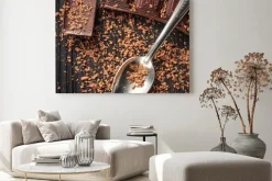 Obraz: Zbliżenie z ciemnej czekolady