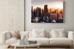 Obraz: Zdjęcie lotnicze z drona - miasto denver w stanie kolorado o