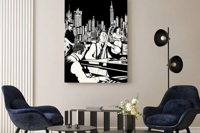 Obraz: Zespół jazzowy grający w nowym jorku