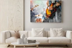 Obraz: Zespół rockowy na scenie